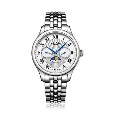 Gents Stainless Bracelet Watch with Moonphase Chronograph Dial gb05065/01